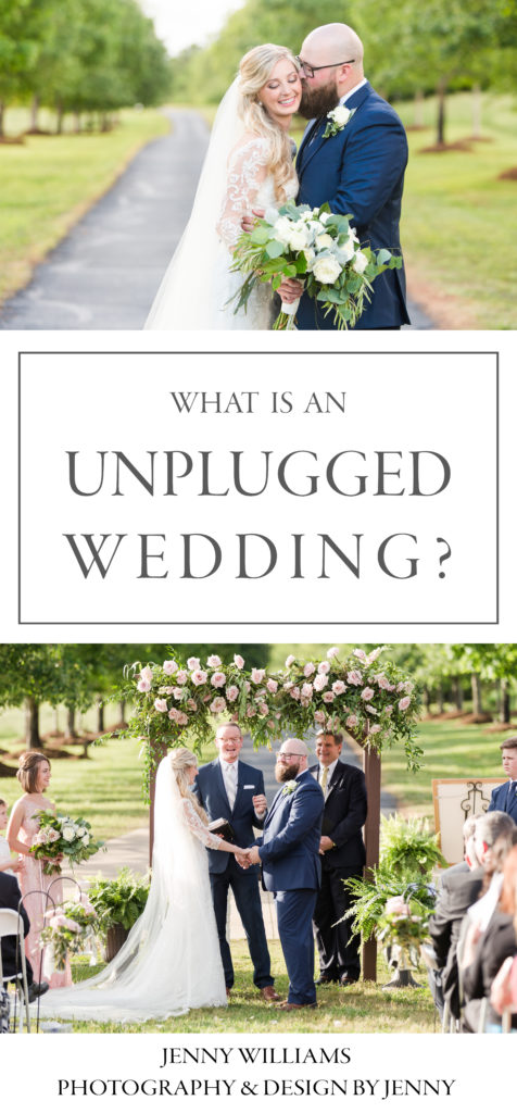 Unplugged Wedding Ceremony No phones technology wedding tips Photography And Design By Jenny Williams