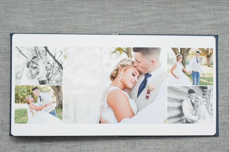Wedding Album Lay Flat pages leather design