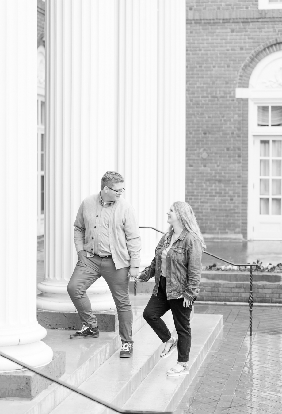couple poses for engagement portraits