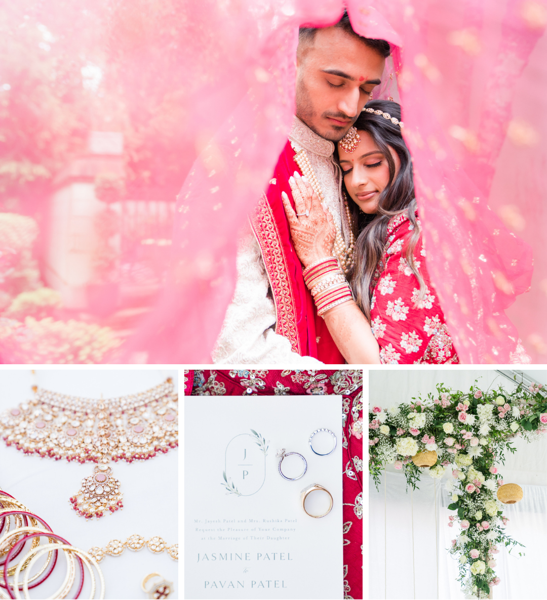 bride and groom posing at Indian wedding weekend in greenville sc 