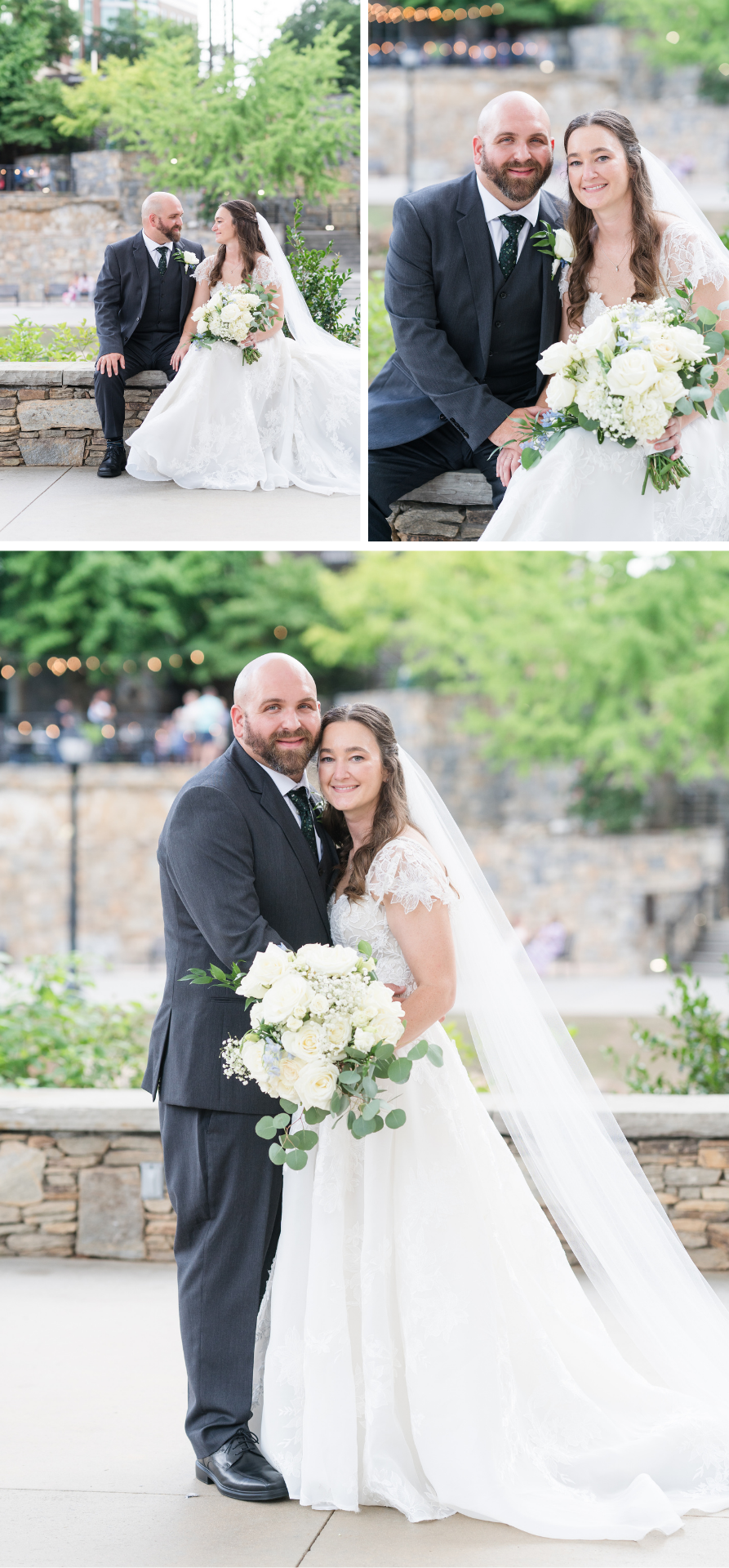 Downtown Greenville wedding portraits