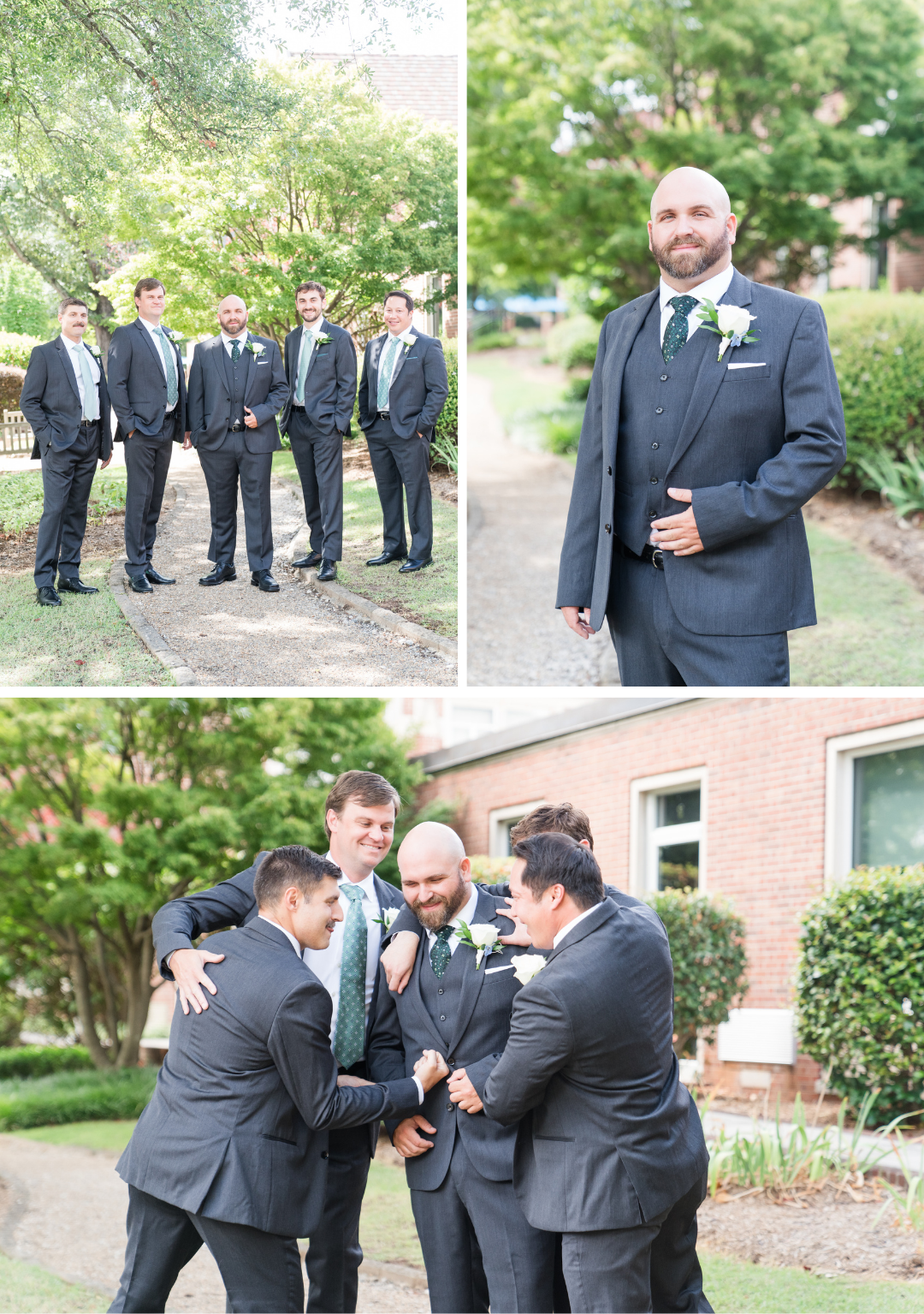 groom with her groomsmen