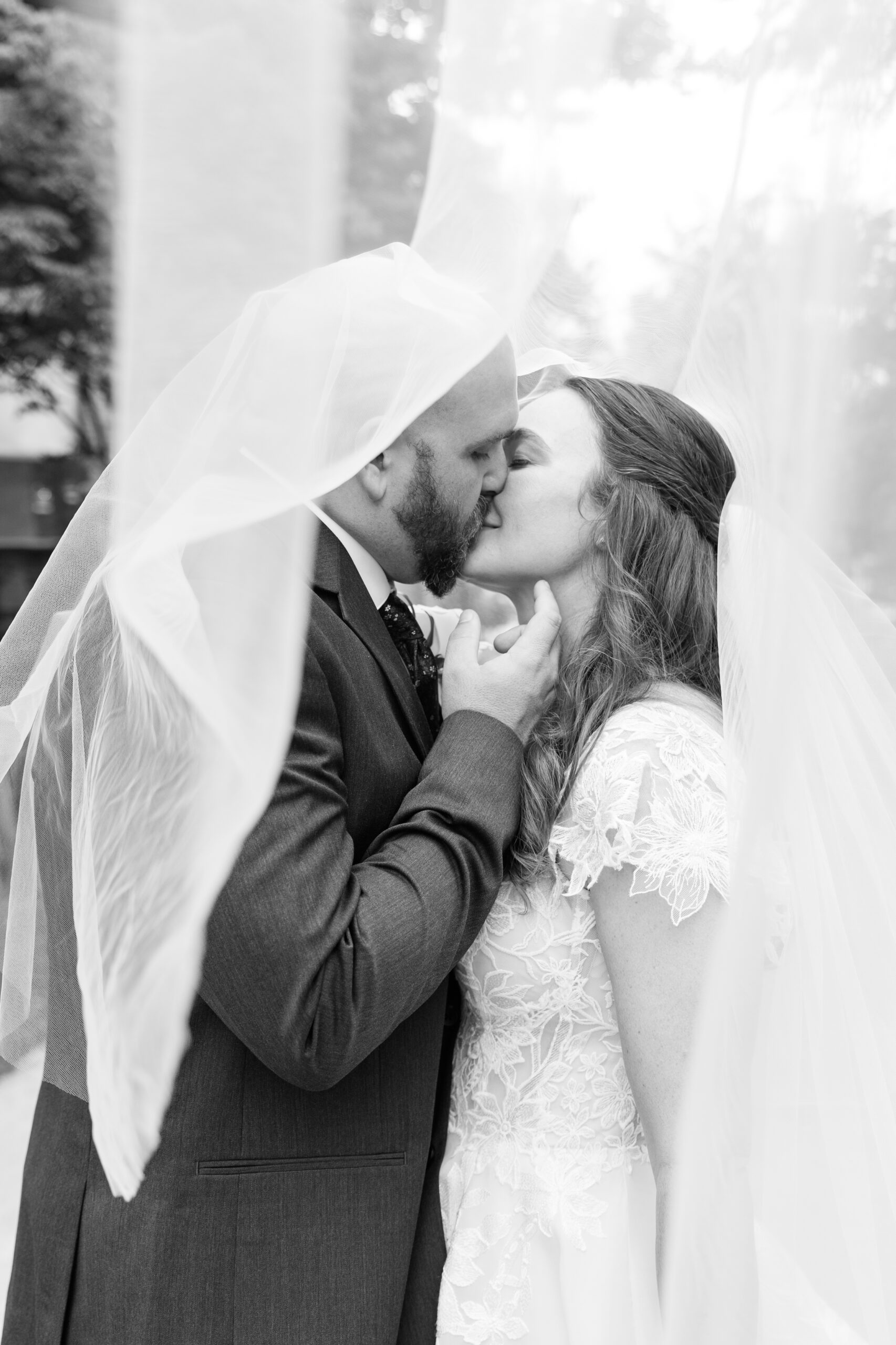 Huguenot Loft Greenville Wedding bride and groom portrait