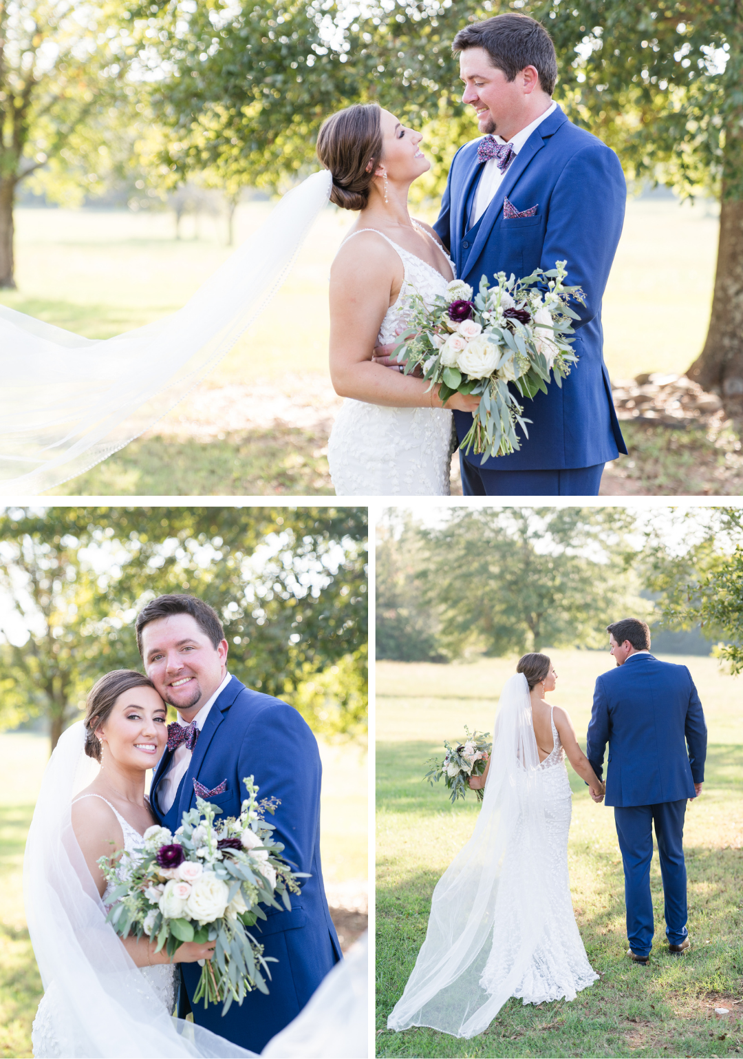 bride and groom portraits at Sitton Hill Farm